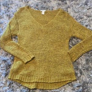 H&M Mustard Knit Sweater